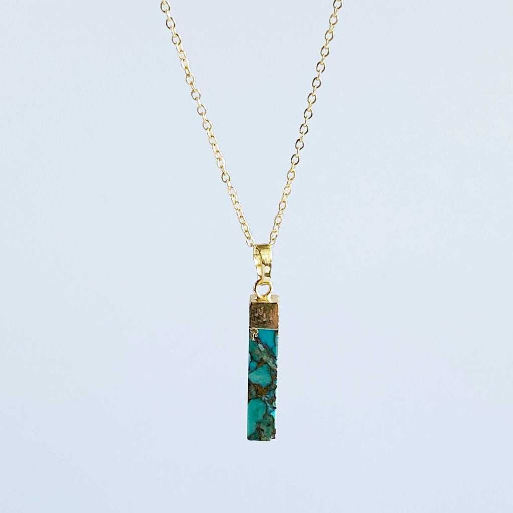 Small slim turquoise necklace - Love To Shine On