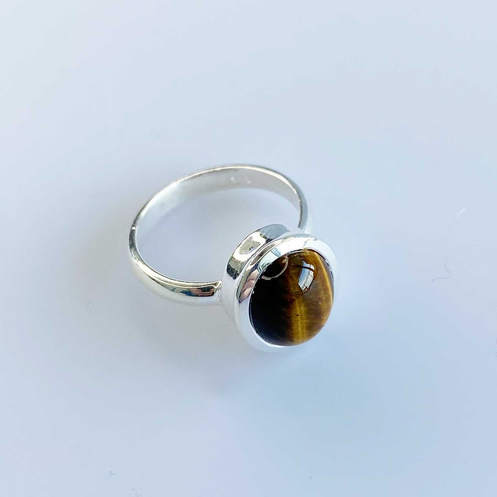 Tigers eye silver ring - Love To Shine On
