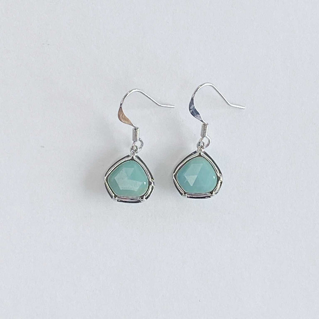 Jade faceted gemstone earrings - Love To Shine On
