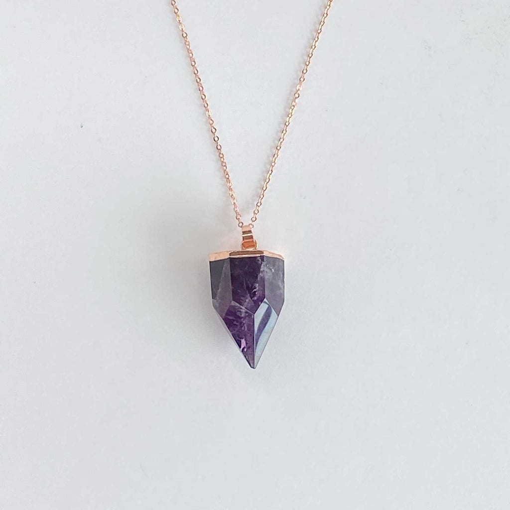 Amethyst spike point necklace - Love To Shine On