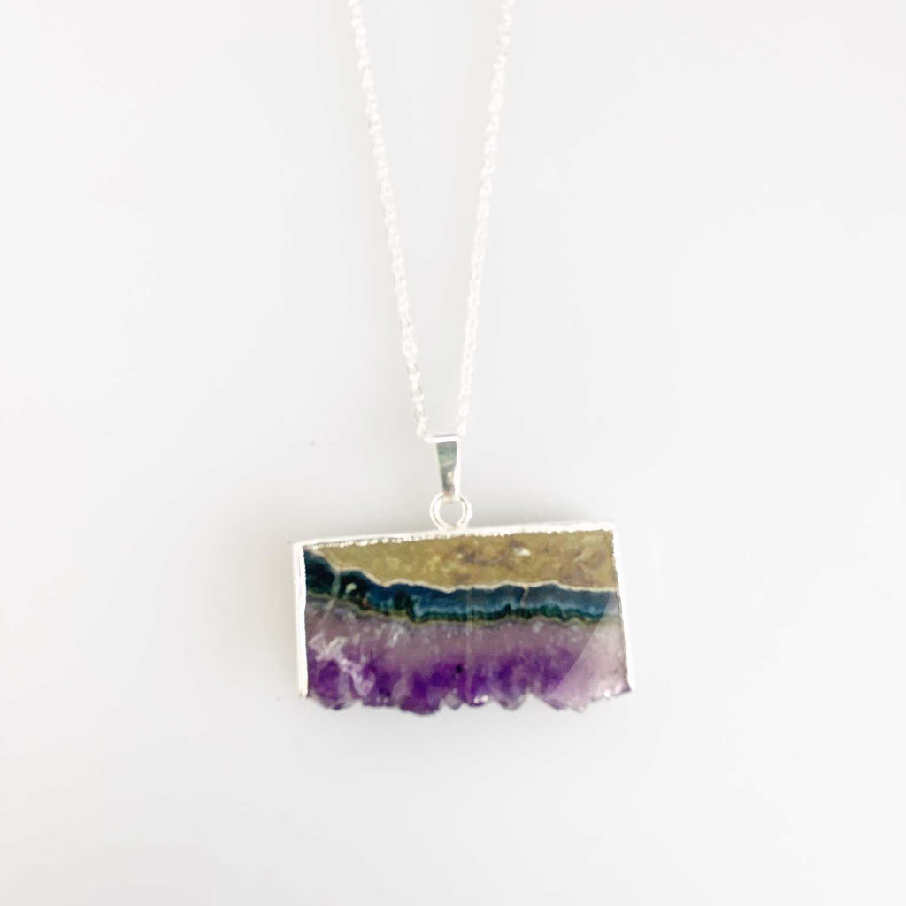 Natural amethyst crystal necklace - Love To Shine On