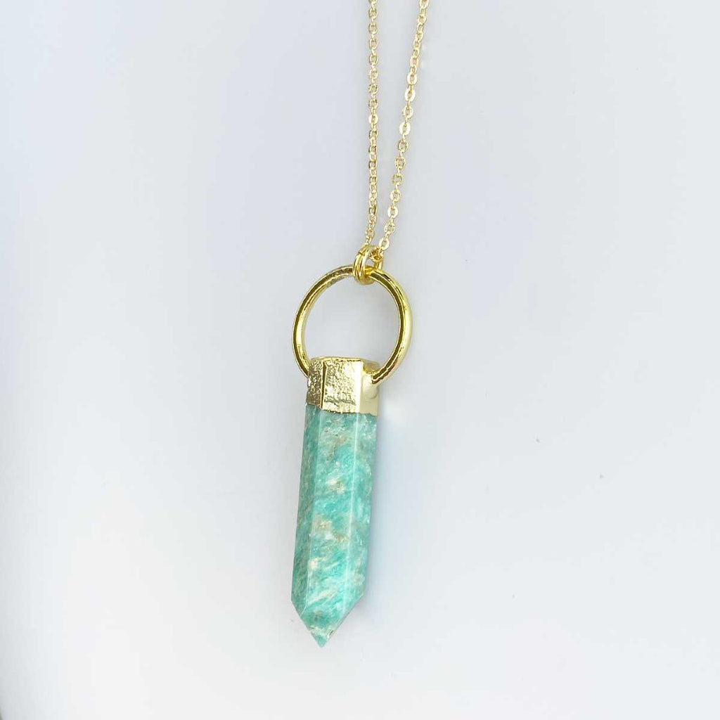 Amazonite ring point pendant necklace - Love To Shine On