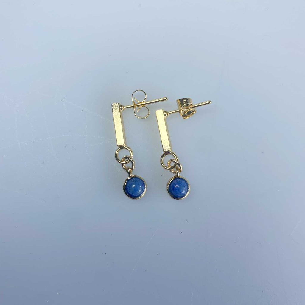 Blue aventurine and gold earrings - Love To Shine On