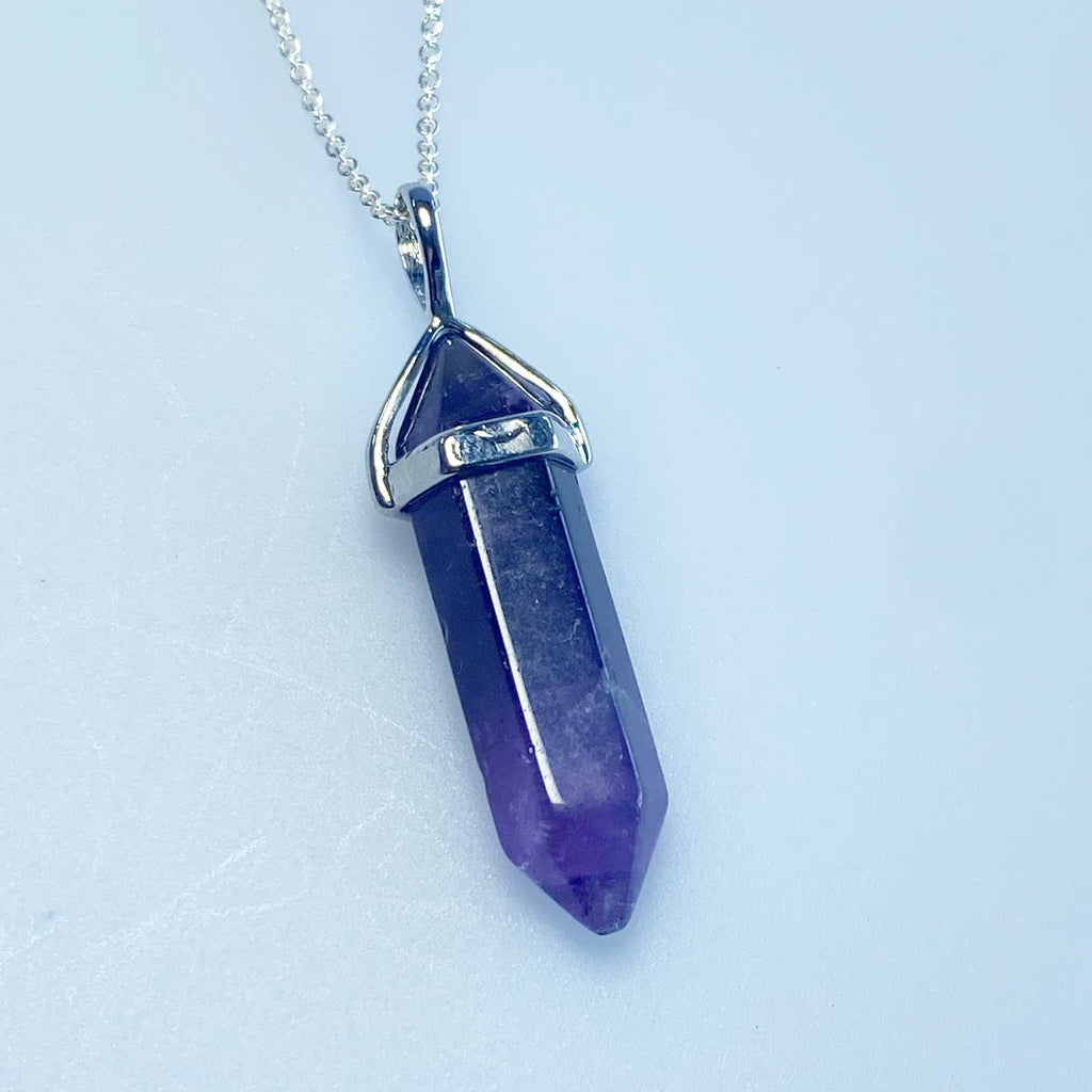 Amethyst double terminated point necklace - Love To Shine On