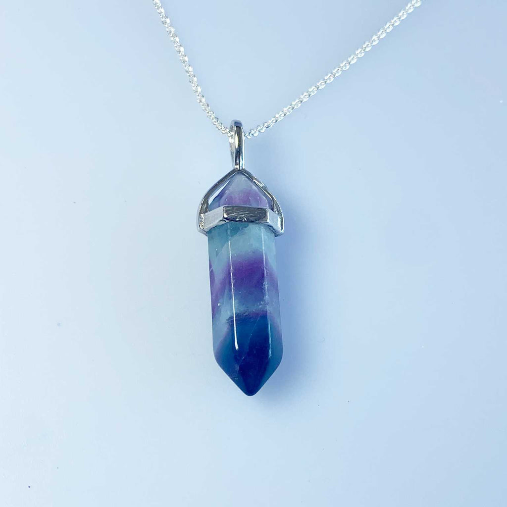 Fluorite double terminated point necklace - Love To Shine On