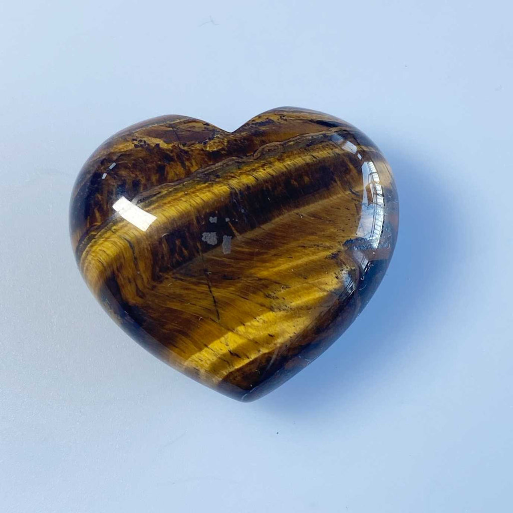 Tigers Eye crystal stone heart 4cm - Love To Shine On