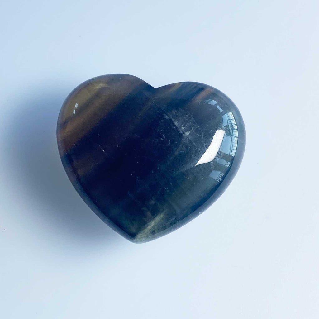 Fluorite crystal stone heart 4cm - Love To Shine On