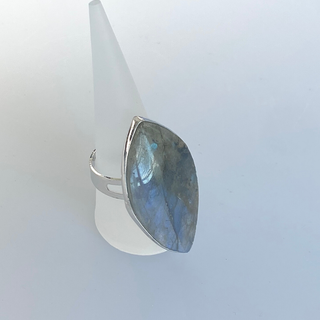 Labradorite large crystal ring - Love To Shine On