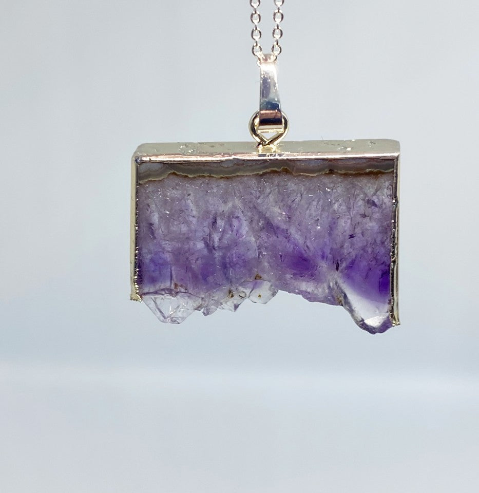 Natural amethyst crystal necklace - Love To Shine On