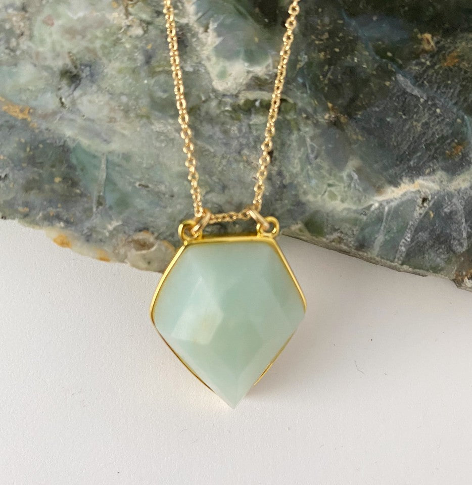 Amazonite arrowhead pendant necklace - Love To Shine On