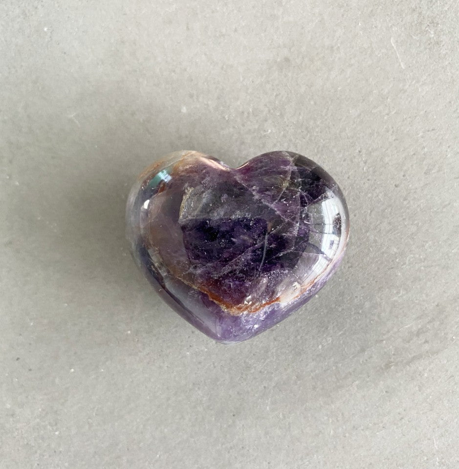 Amethyst crystal stone heart 4cm - Love To Shine On