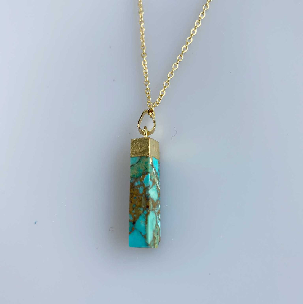 Small slim turquoise necklace - Love To Shine On