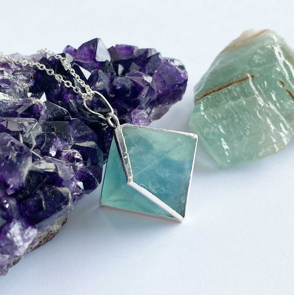 Fluorite crystal necklace - Love To Shine On