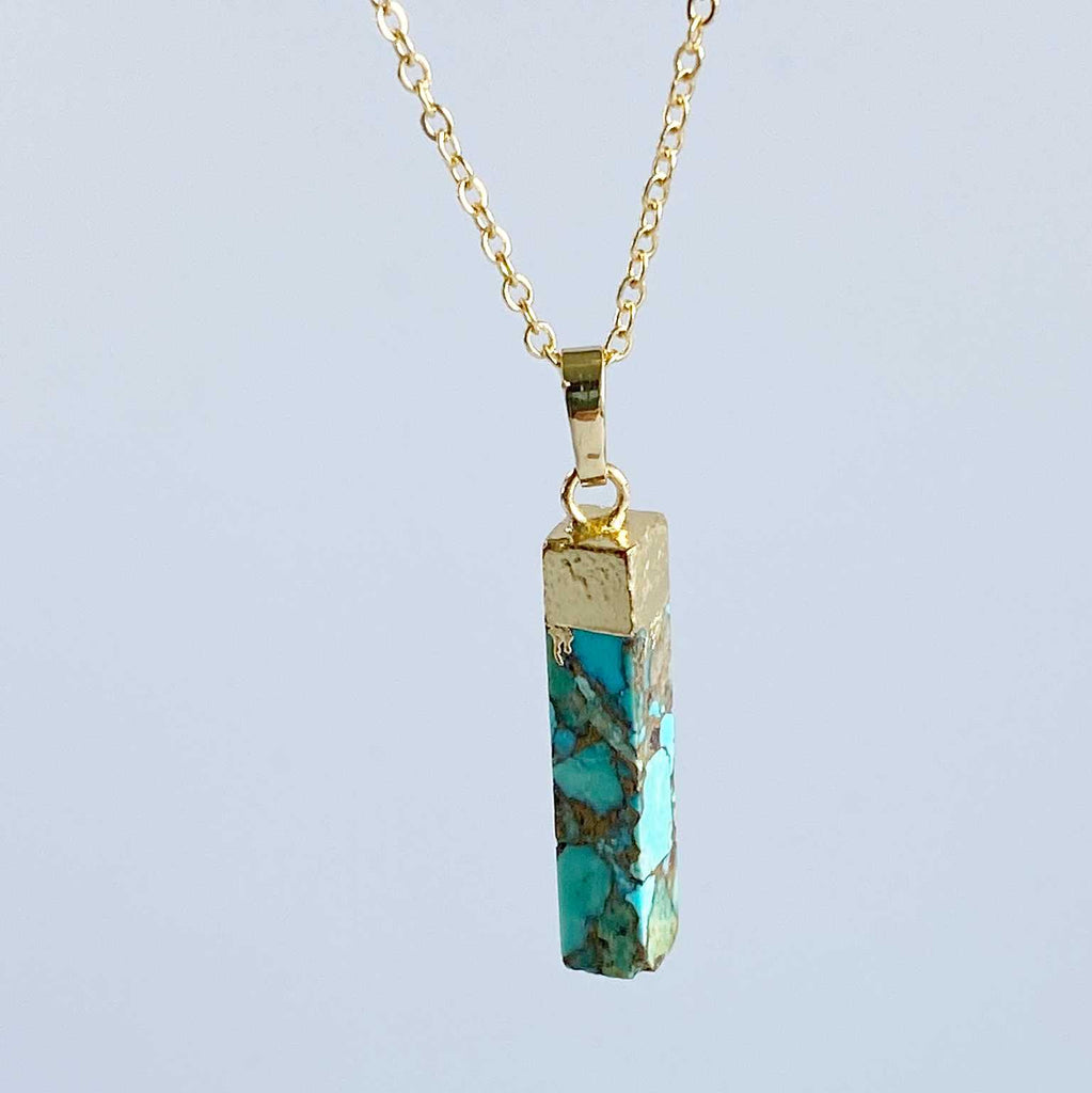 Small slim turquoise necklace - Love To Shine On