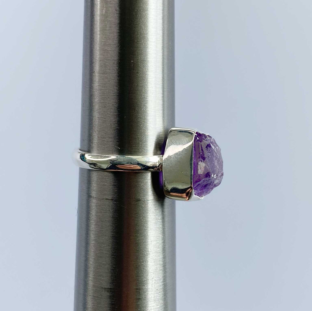 Raw amethyst silver ring - Love To Shine On