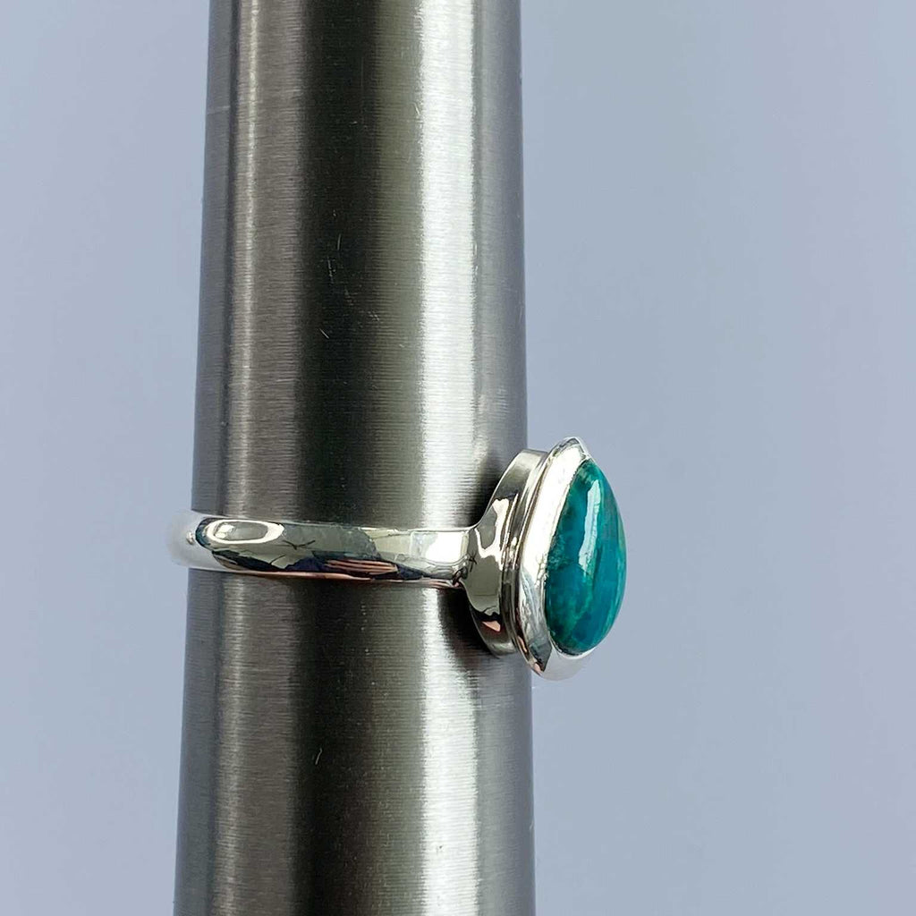 Chrysocolla silver ring - Love To Shine On