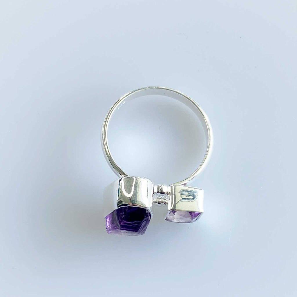 Amethyst double stone ring - Love To Shine On