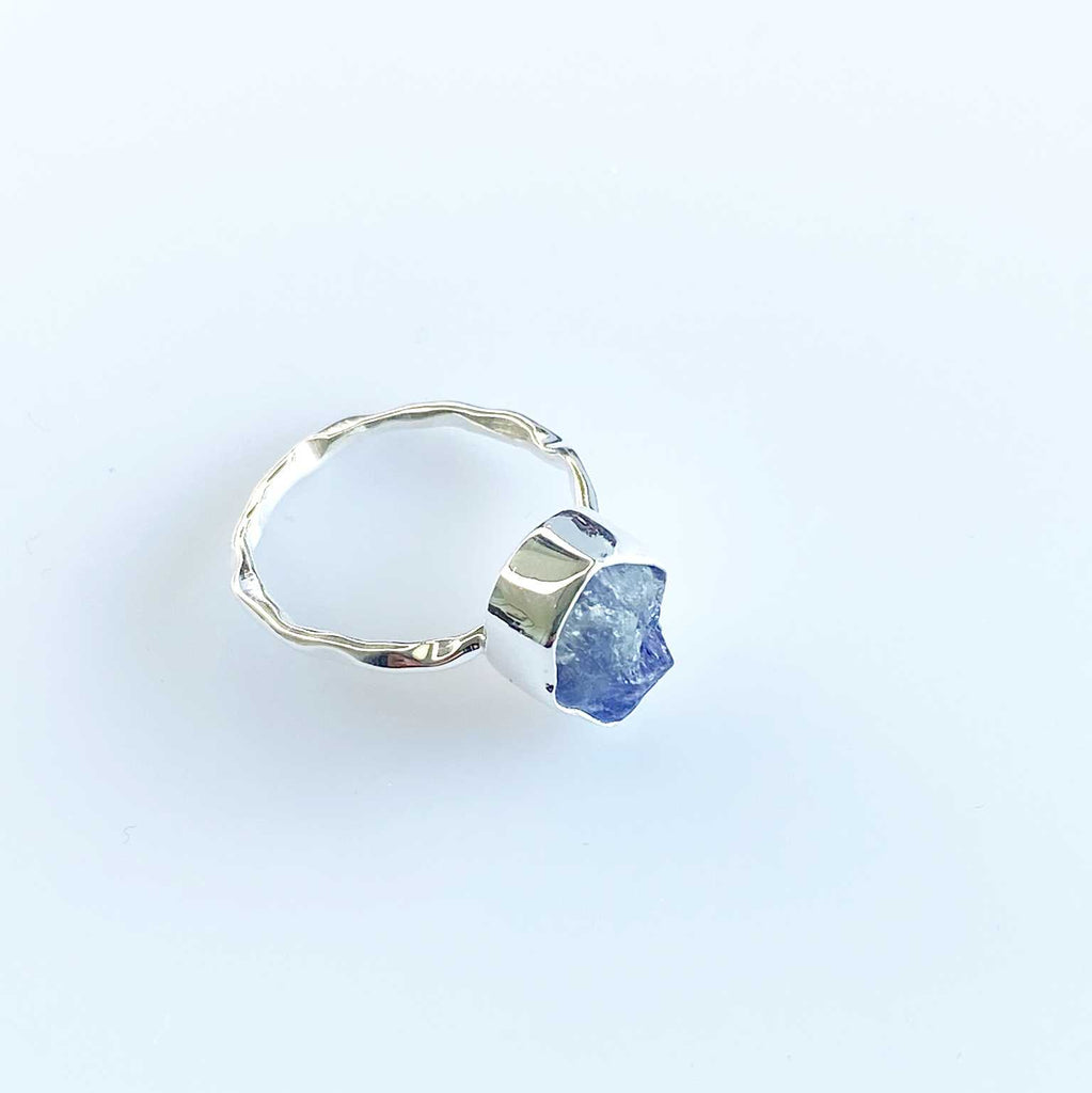 Tanzanite raw gemstone ring - Love To Shine On