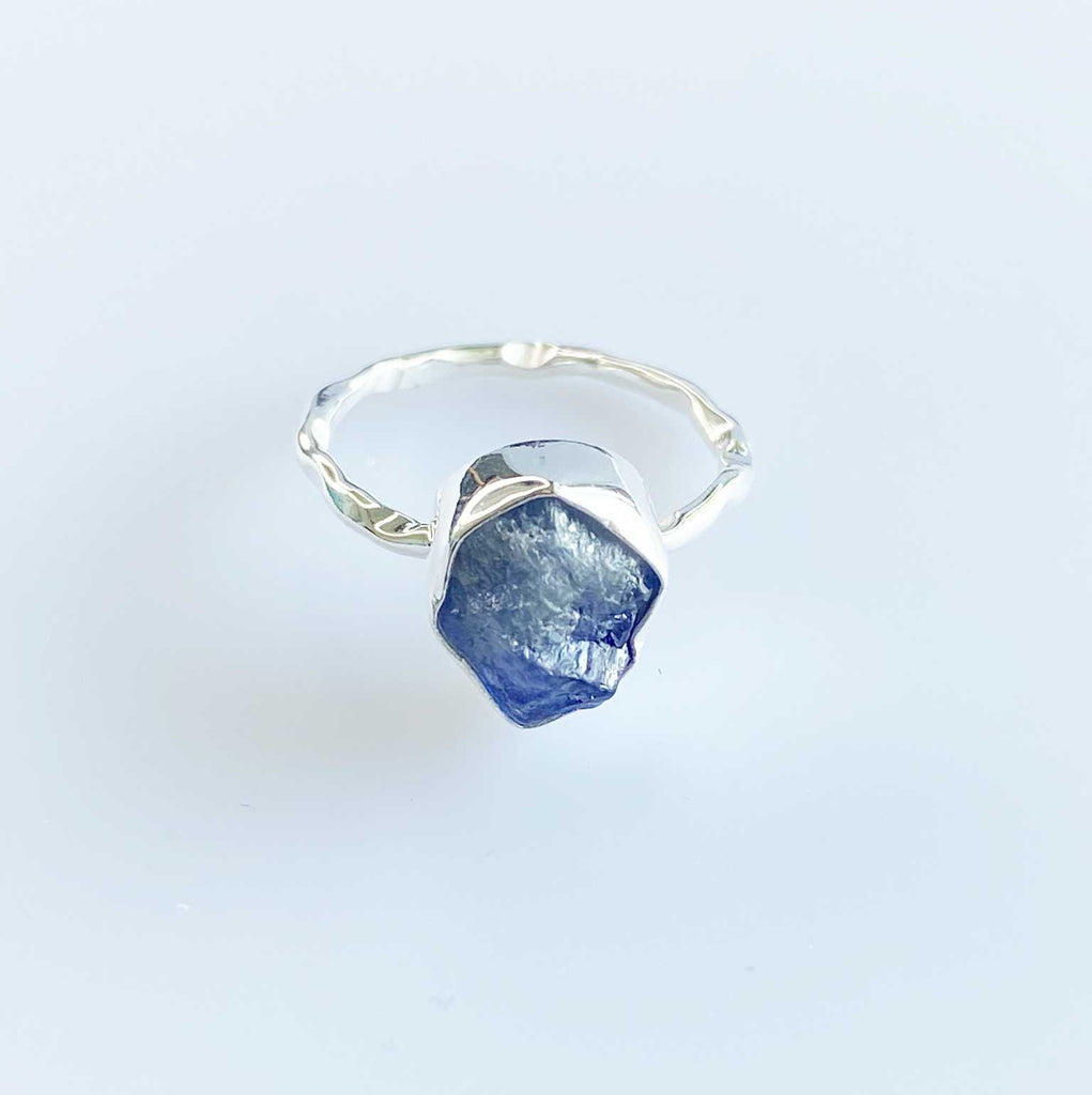 Tanzanite raw gemstone ring - Love To Shine On