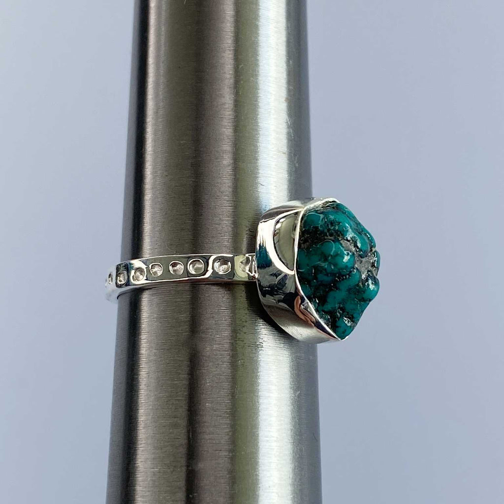 Tibetan turquoise raw ring - Love To Shine On