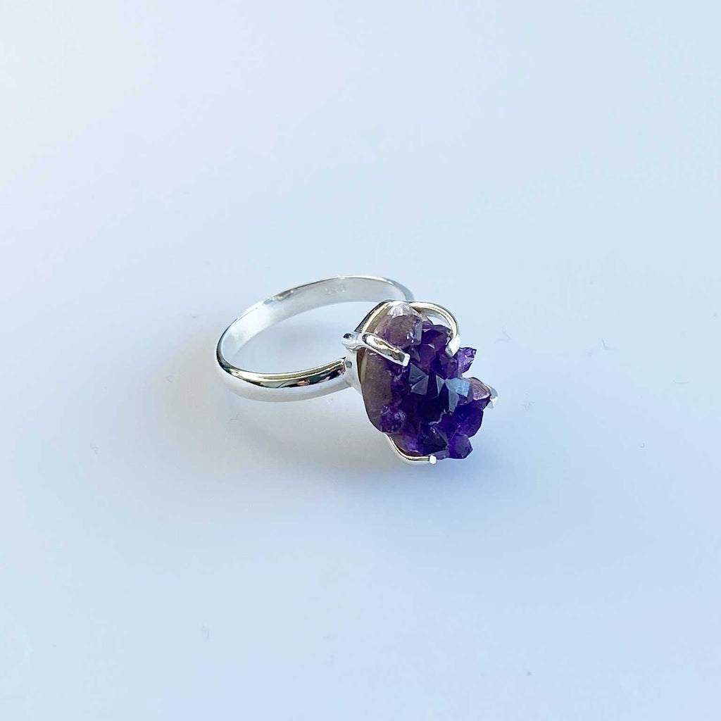 Amethyst druzy ring - Love To Shine On