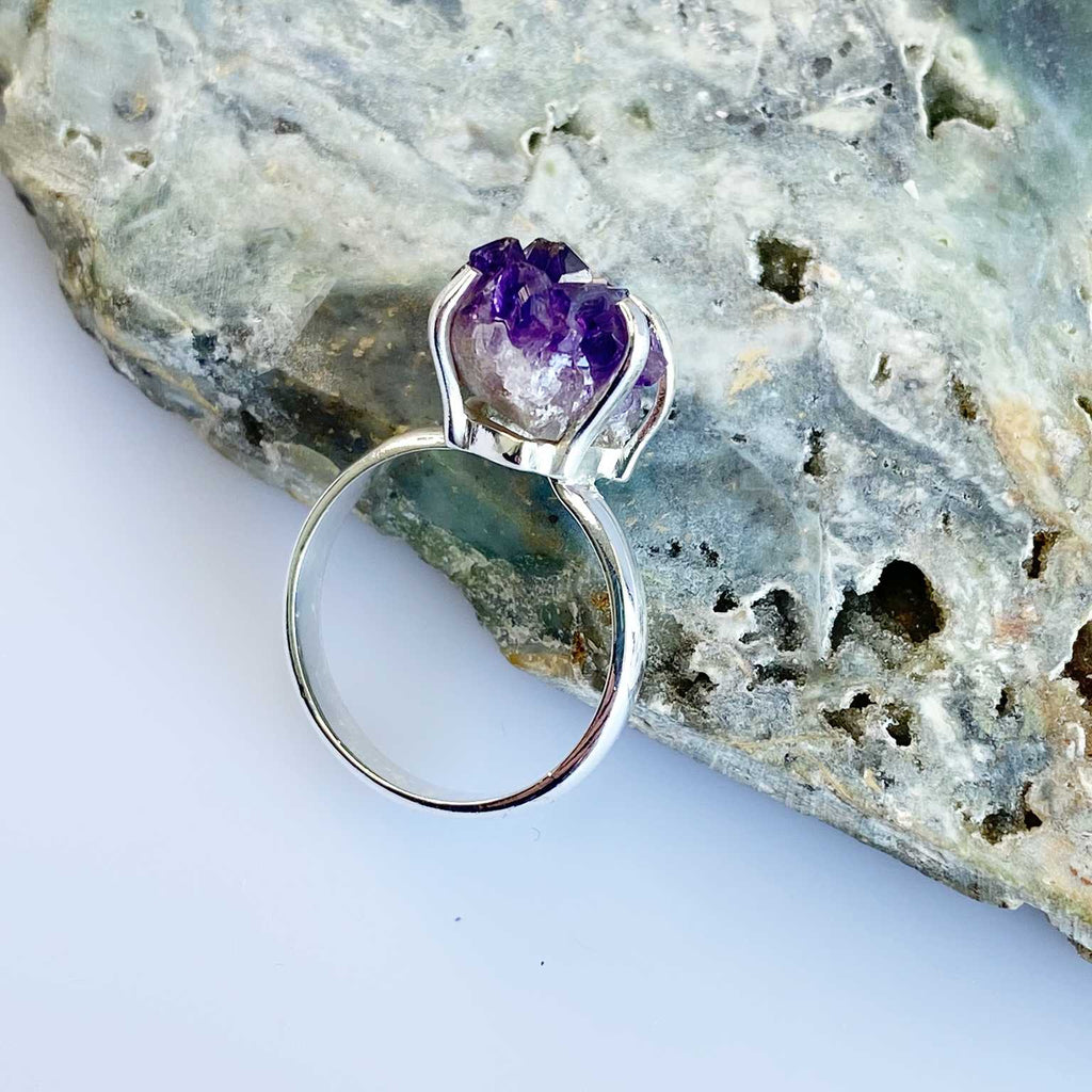 Amethyst druzy ring - Love To Shine On