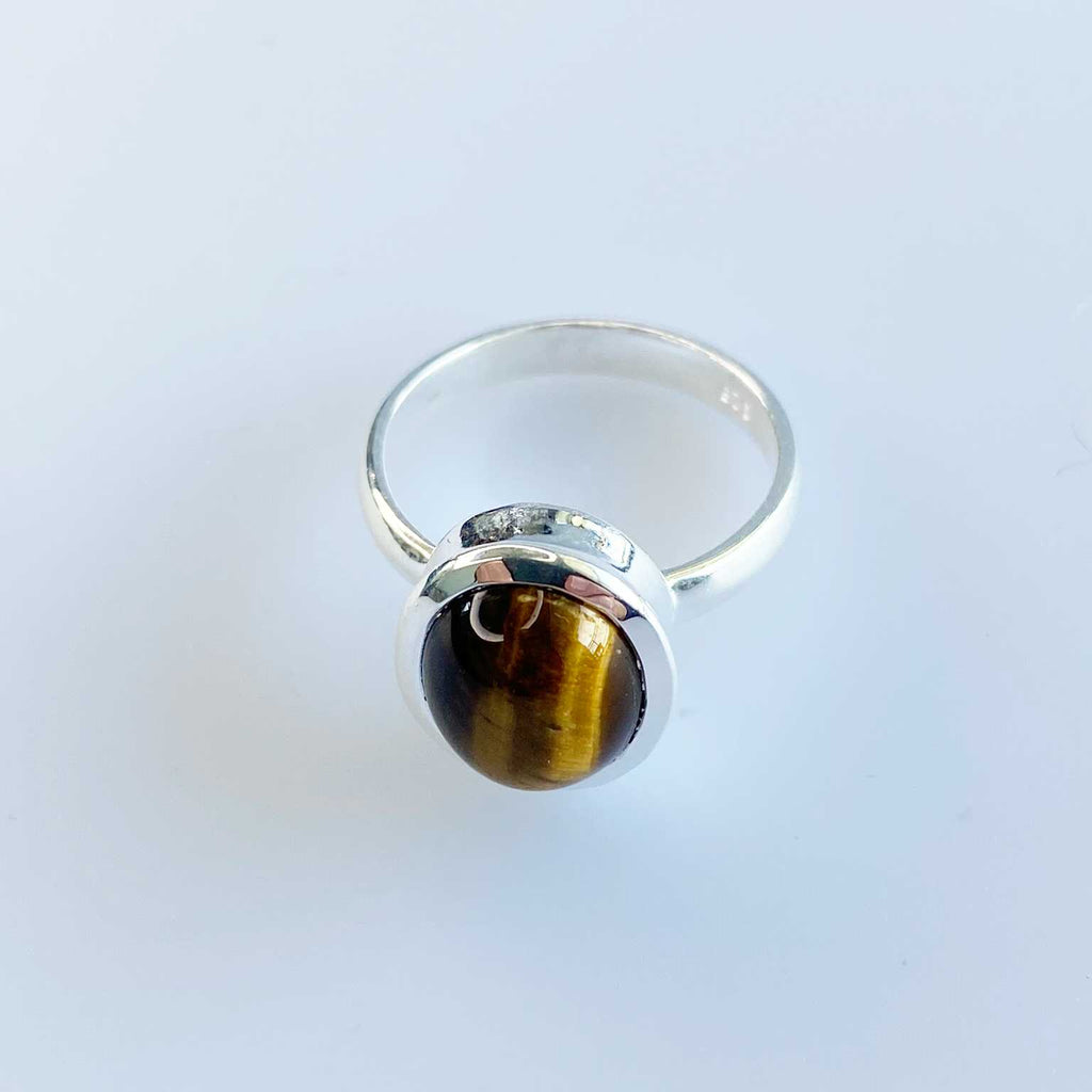 Tigers eye silver ring - Love To Shine On