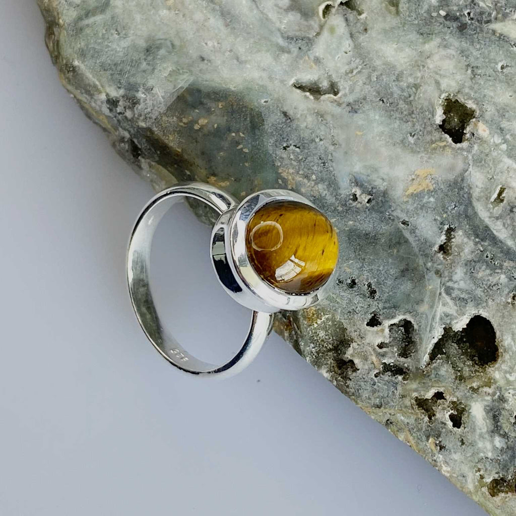 Tigers eye silver ring - Love To Shine On