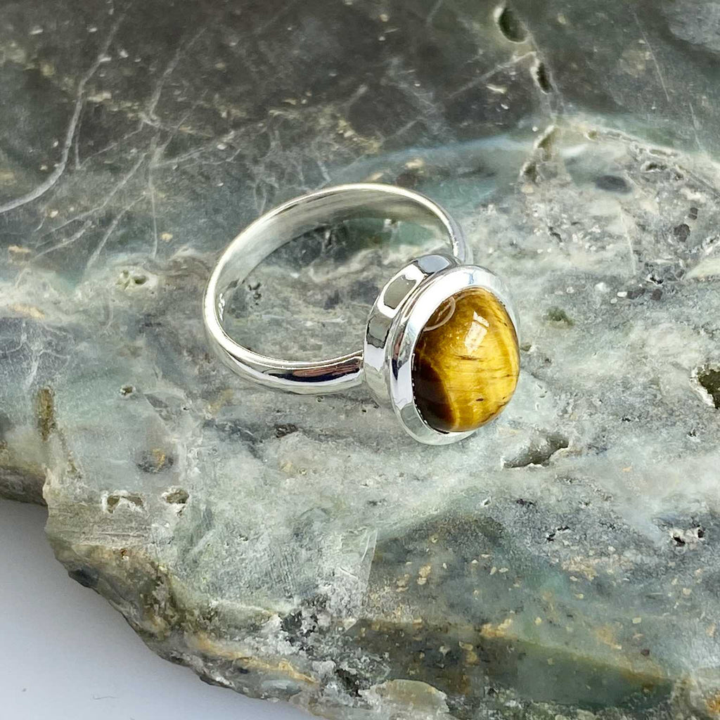 Tigers eye silver ring - Love To Shine On