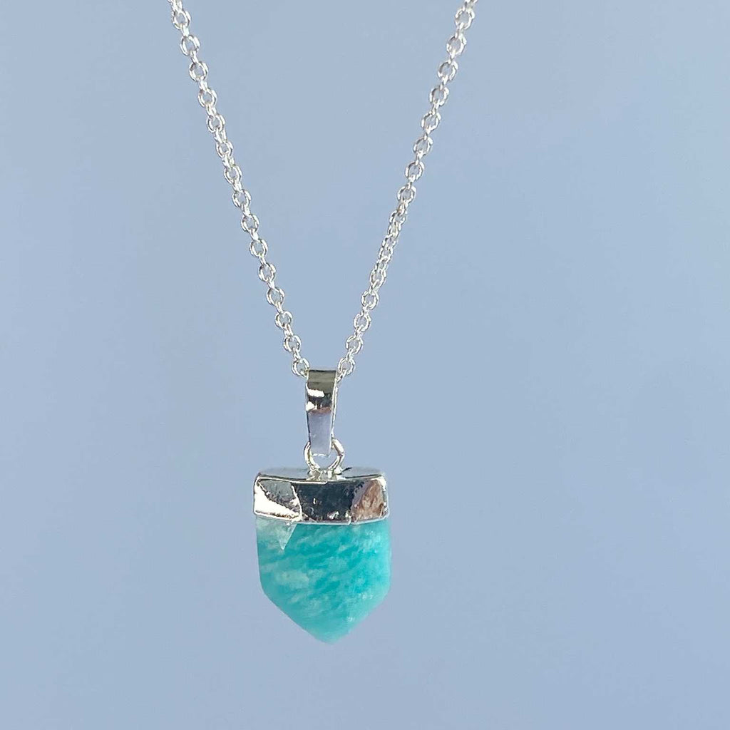 Petite amazonite pendant necklace - Love To Shine On