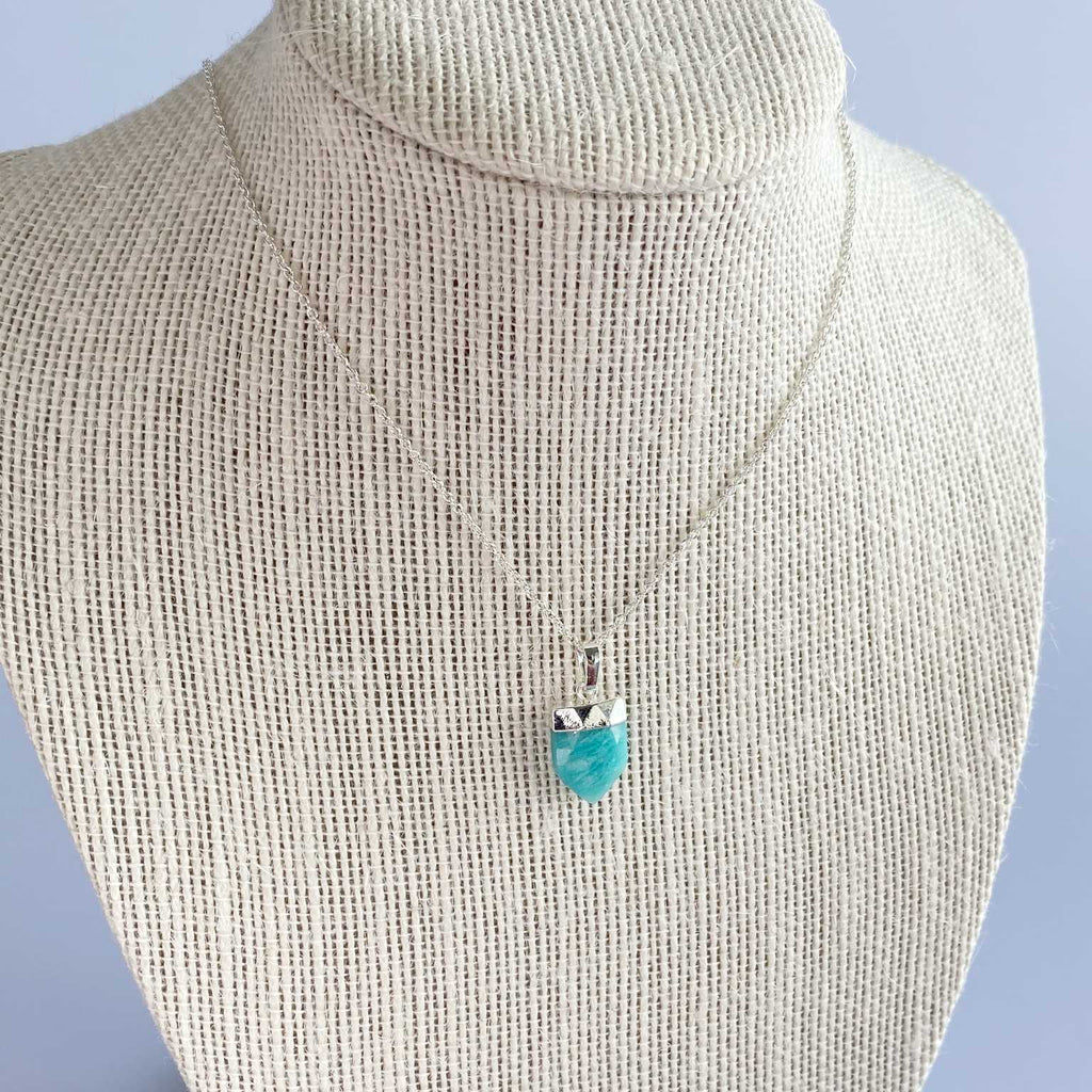 Petite amazonite pendant necklace - Love To Shine On