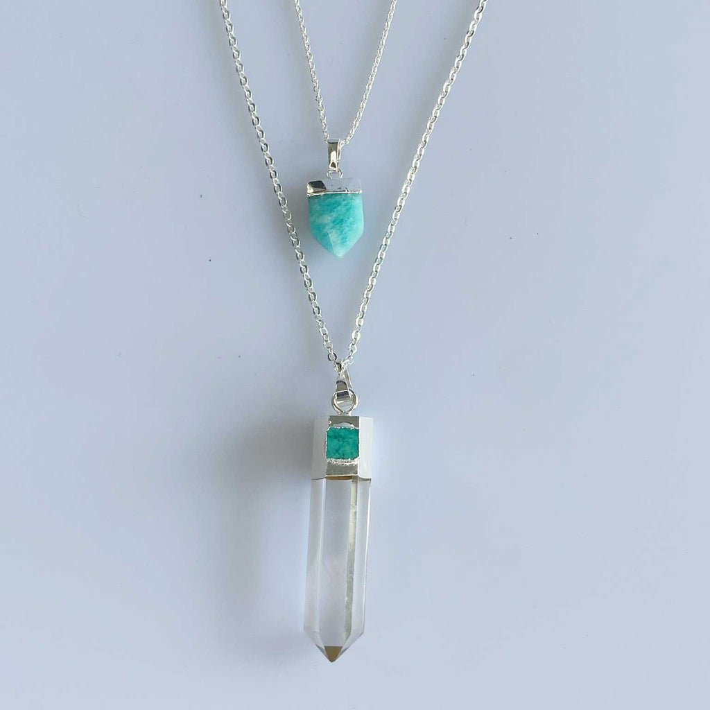 Petite amazonite pendant necklace - Love To Shine On