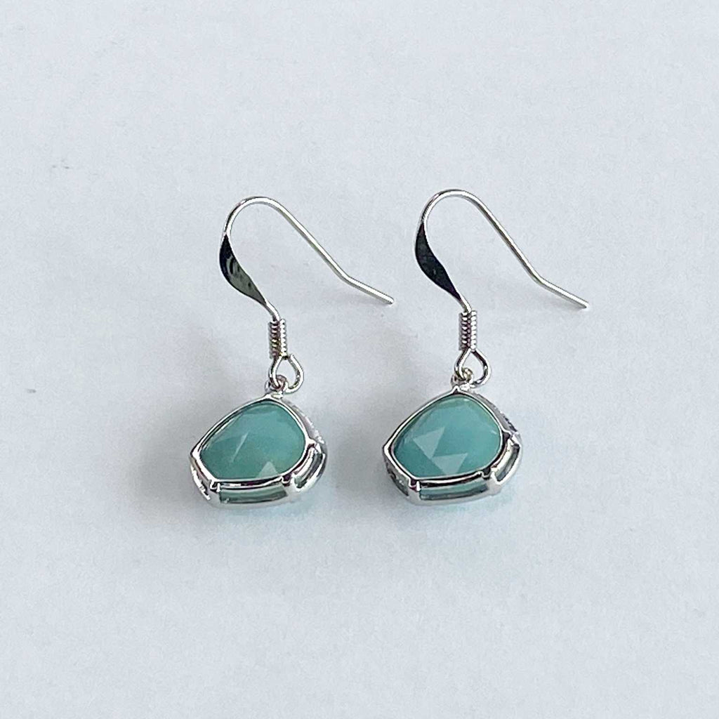 Jade faceted gemstone earrings - Love To Shine On