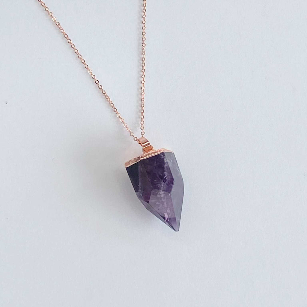 Amethyst spike point necklace - Love To Shine On