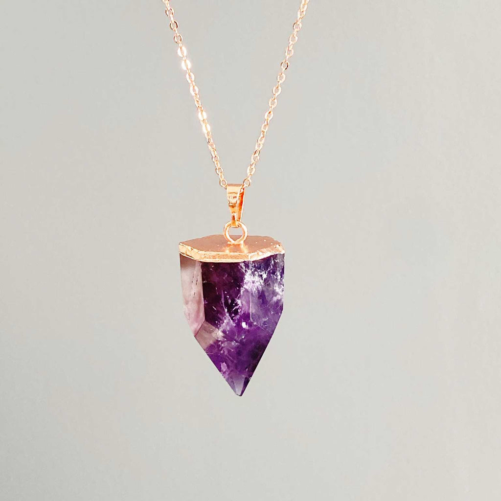 Amethyst spike point necklace - Love To Shine On