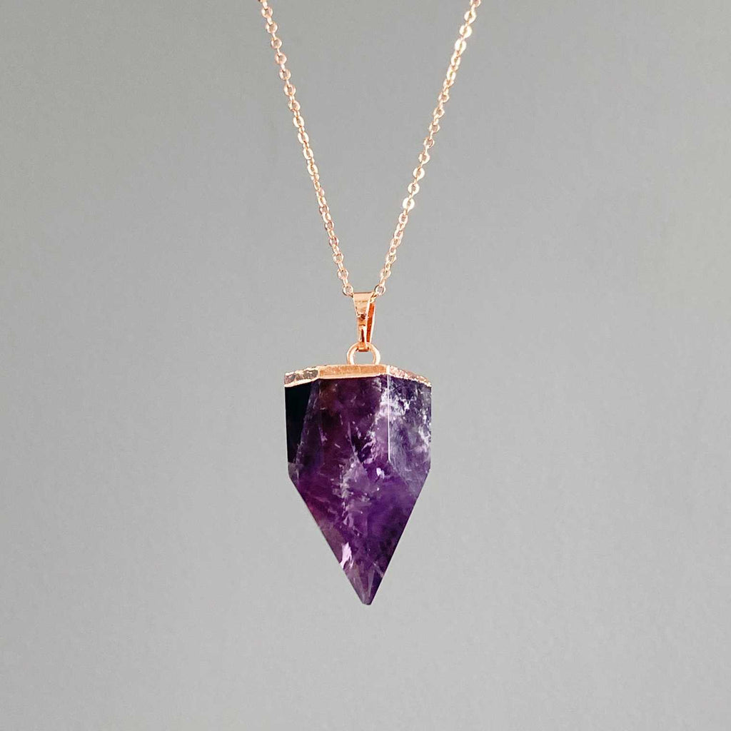 Amethyst spike point necklace - Love To Shine On