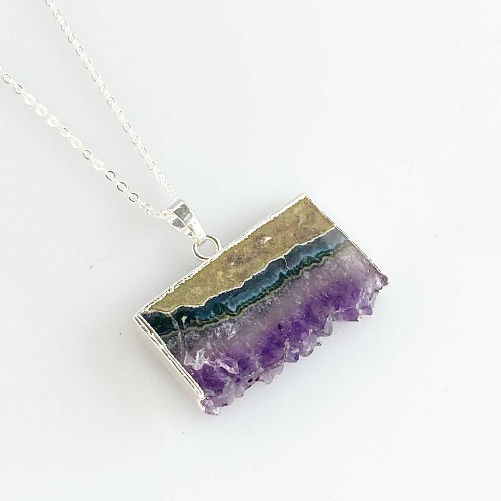 Natural amethyst crystal necklace - Love To Shine On