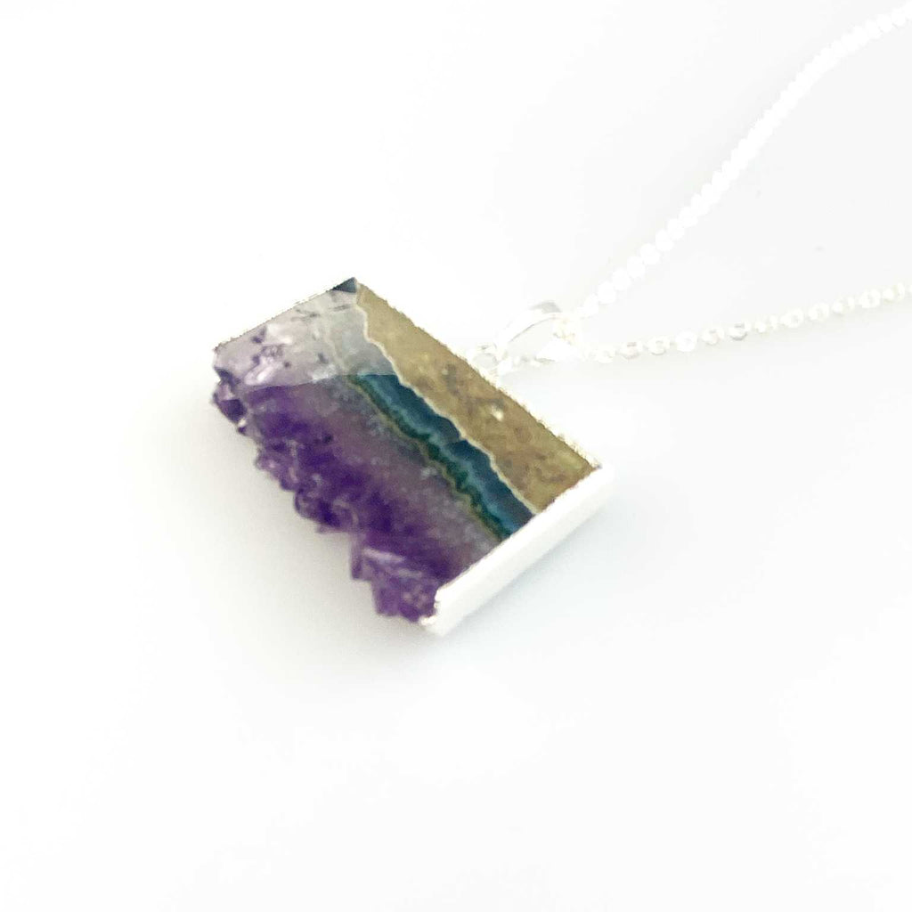 Natural amethyst crystal necklace - Love To Shine On