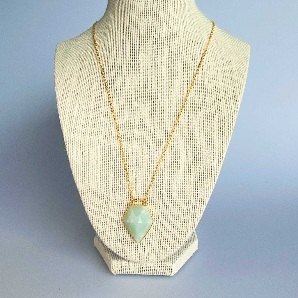 Amazonite arrowhead pendant necklace - Love To Shine On