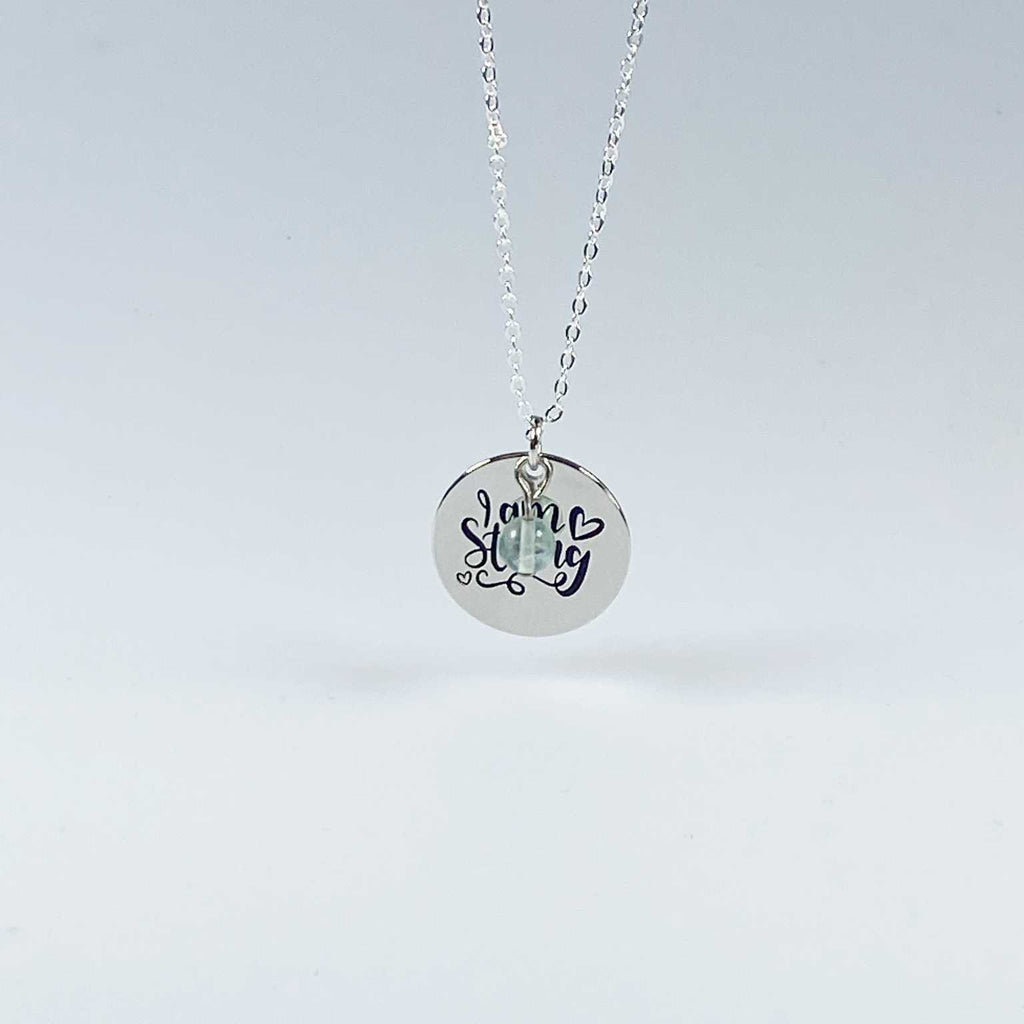 Affirmation necklace  'I am strong' - Love To Shine On