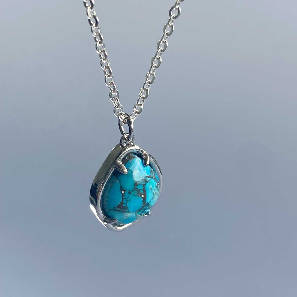 Turquoise and silver necklace - Love To Shine On