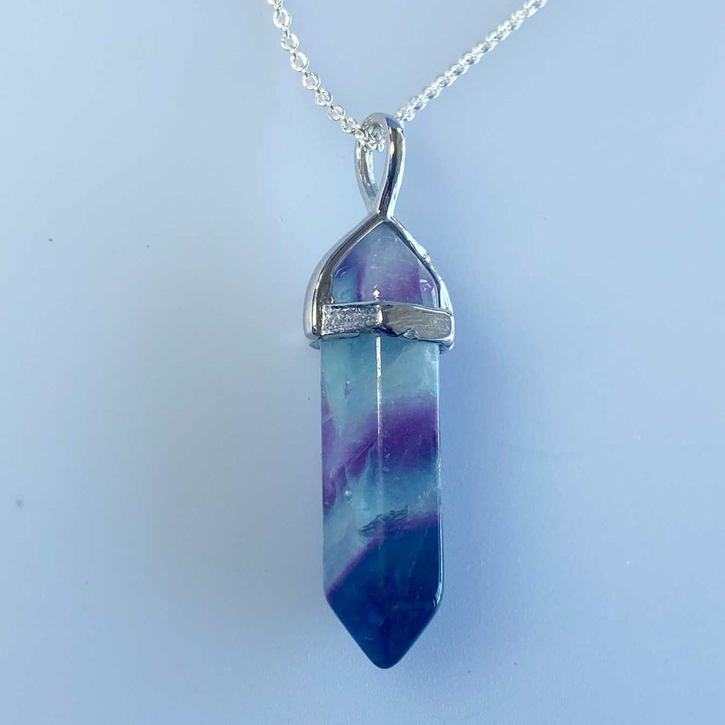 Fluorite double terminated point necklace - Love To Shine On