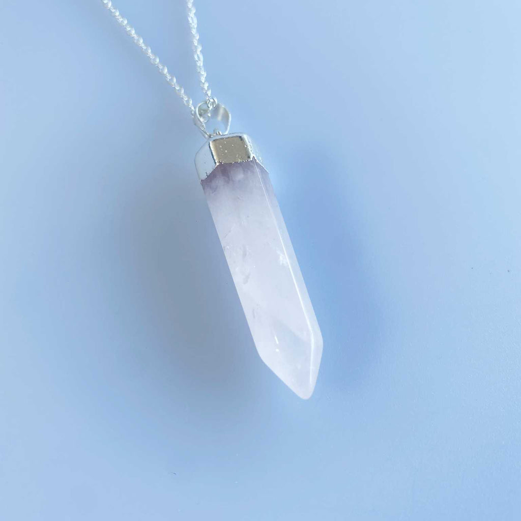 Rose quartz point necklace - Love To Shine On