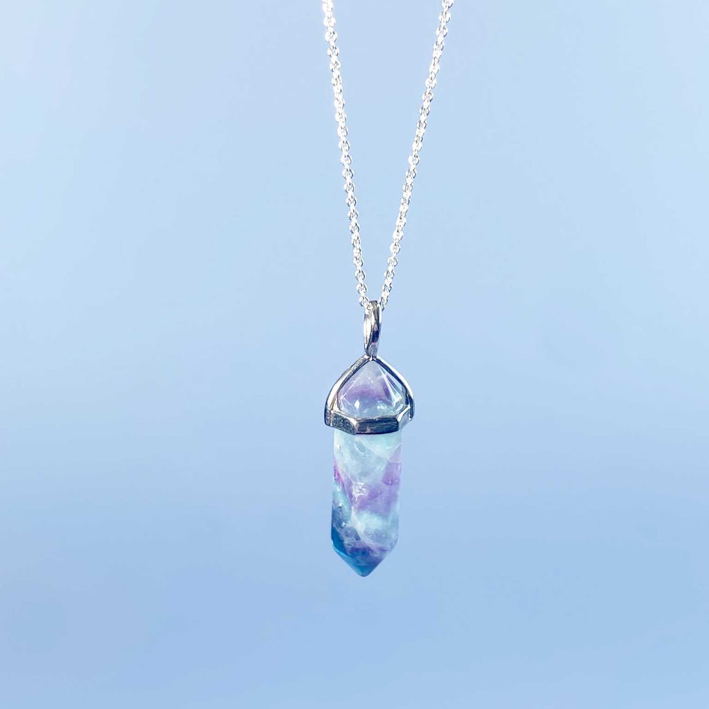 Fluorite double terminated point necklace - Love To Shine On