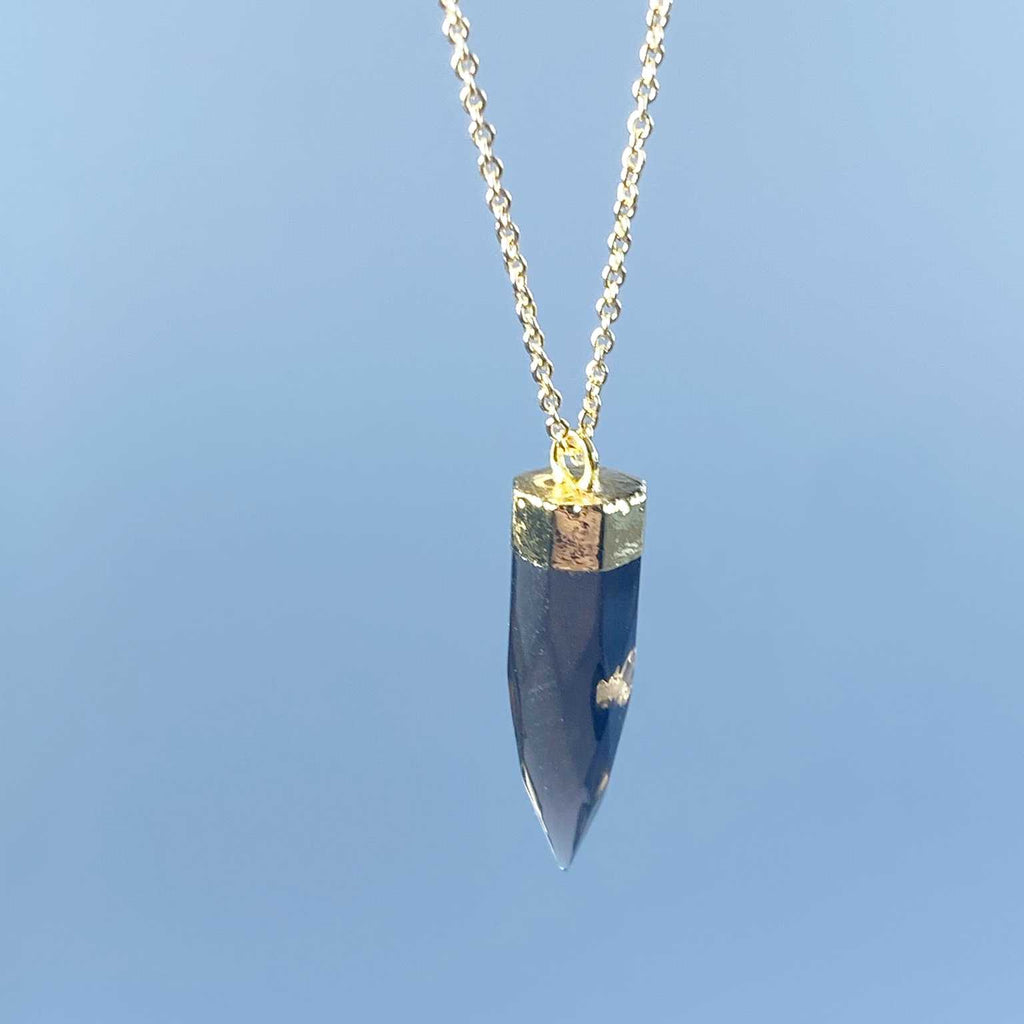 Smoky quartz spike pendant necklace - Love To Shine On