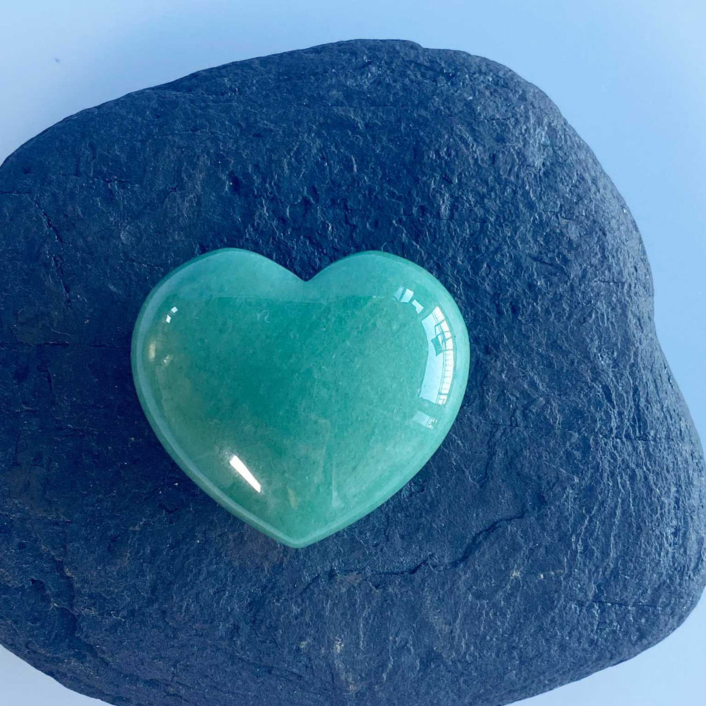 Green Aventurine crystal 4cm stone heart - Love To Shine On