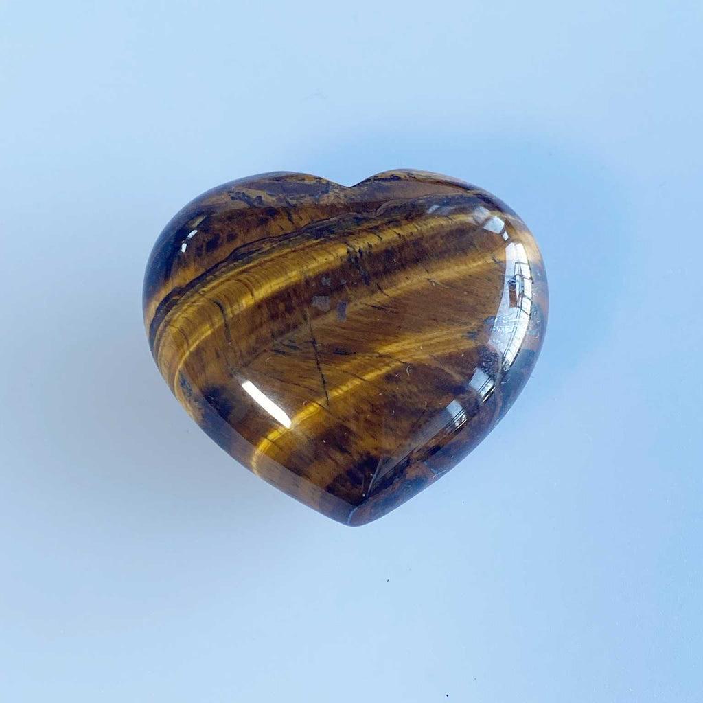 Tigers Eye crystal stone heart 4cm - Love To Shine On