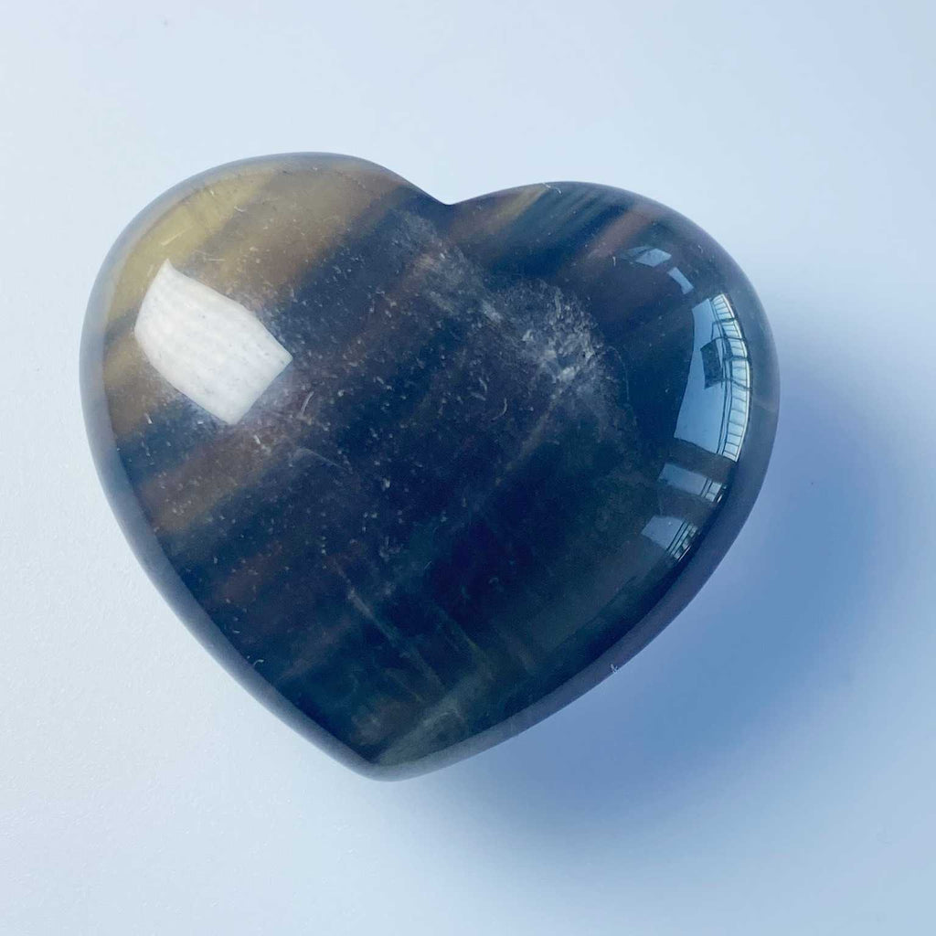 Fluorite crystal stone heart 4cm - Love To Shine On