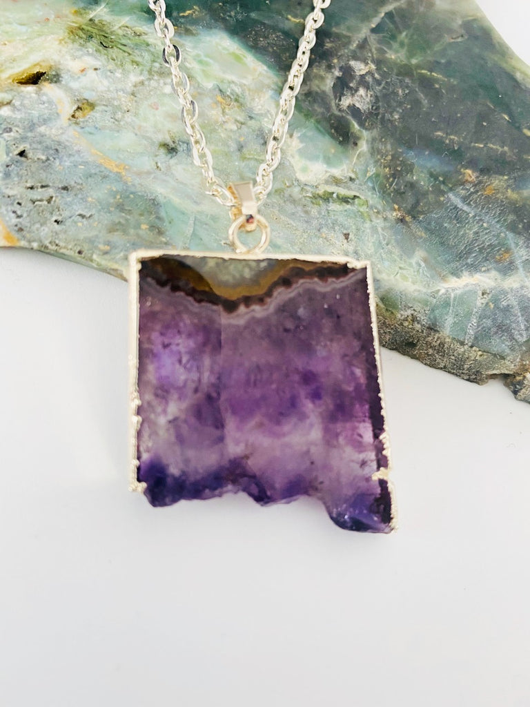 Natural amethyst crystal necklace - Love To Shine On