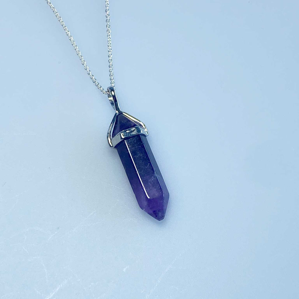 Amethyst double terminated point necklace - Love To Shine On